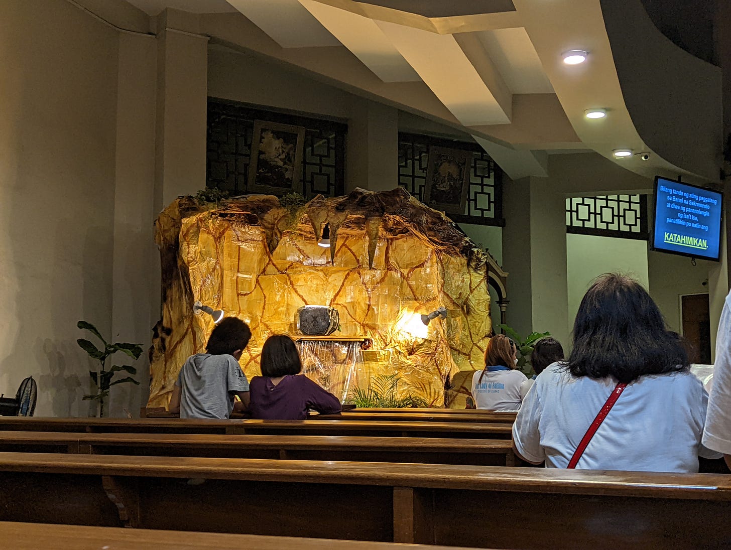 The altar of repose of the Our Lady of Fatima Parish