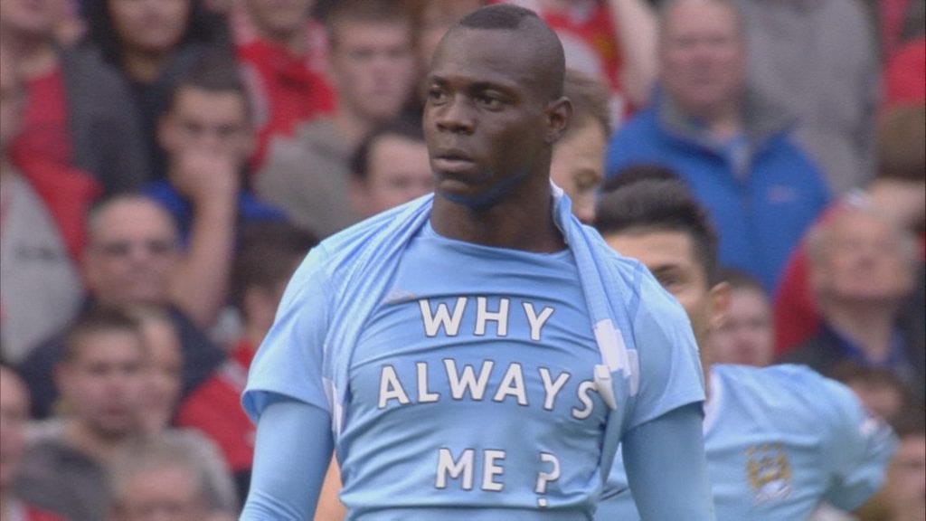 Ex-Manchester City Kitman Explains The Story Behind Balotelli's Famous Shirt