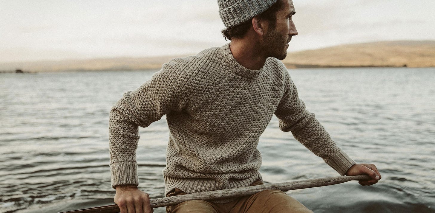 The Fisherman Sweater in Natural Melange | Parallel