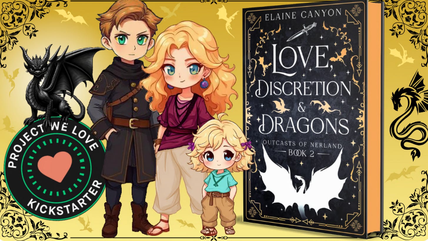 Love, Discretion and Dragons linked Kickstarter banner