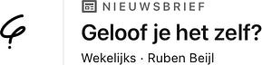 Geloof je het zelf?