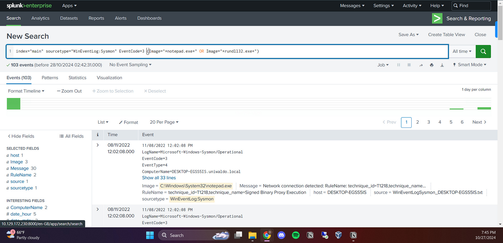 Intrusion Detection using Splunk - by Omar Haggag