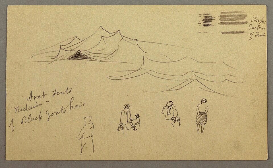 File:Drawing, Sketches. Tents. Bedouin., possibly 1868, February (probably) (CH 18198503).jpg