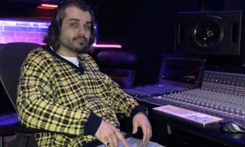 Dean Earls at his Playback LA Studio shortly before being defrauded by his business partners.