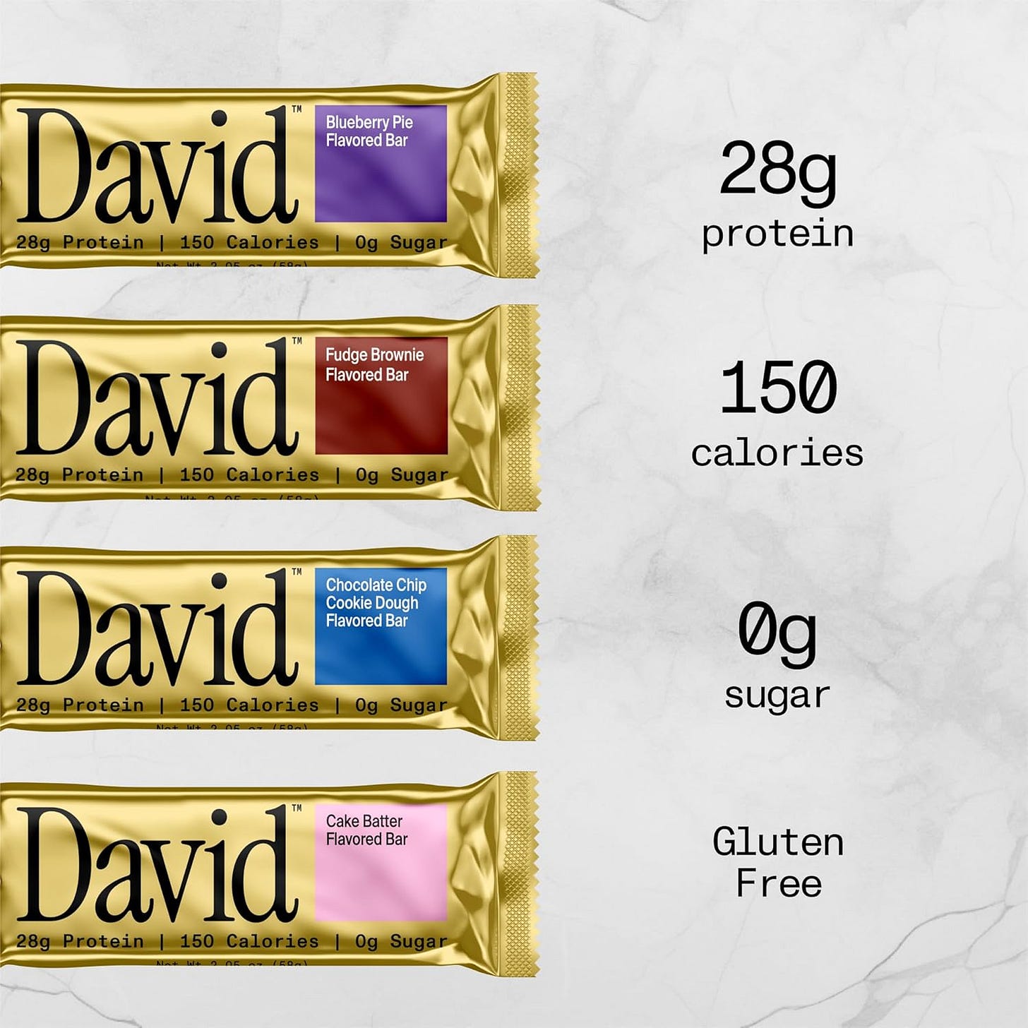David Bars 28g High-Protein | Chocolate Chip Cookie Dough Bar (1ct) David Bars 28g High-Protein | Chocolate Chip Cookie Dough Bar (1ct)