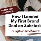 How I Landed a $450 Brand Deal on Substack as a Small Creator [The Complete Breakdown]