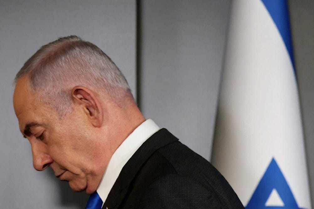Israeli Prime Minister Benjamin Netanyahu attends a press conference at the Government Press office in occupied Al-Quds, Wednesday, Sept. 4, 2024. (Abir Sultan/Pool via AP) Israeli Prime Minister Benjamin Netanyahu attends a press conference at the Government Press office in occupied Al-Quds, Wednesday, Sept. 4, 2024. (Abir Sultan/Pool via AP)
