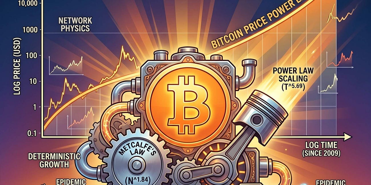 Decoding the Bitcoin Power Law: How Network Physics and Epidemic Mathematics Drive the Price of the World's First Cryptocurrency.