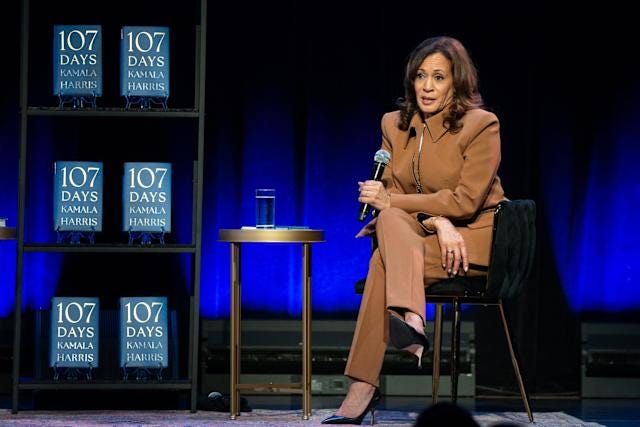Protesters disrupt Kamala Harris' first stop on book tour over Gaza