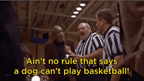 a basketball referee says that a dog can 't play basketball a basketball referee says that a dog can 't play basketball