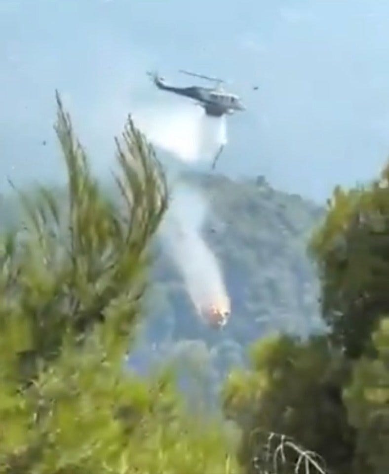 Brit pilot survives mid-air firefighting helicopter crash that killed two  while battling Greek wildfires