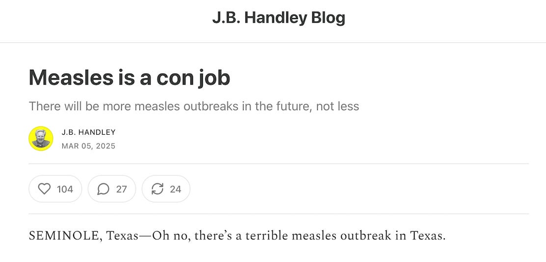It is terrible that all of these people are suffering with measles and that a child has died!