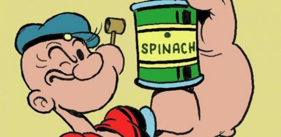 POPEYE: SPINACH AND MYTH. Where does Popeye get his supernatural… | by  Giulio Virduci | Medium