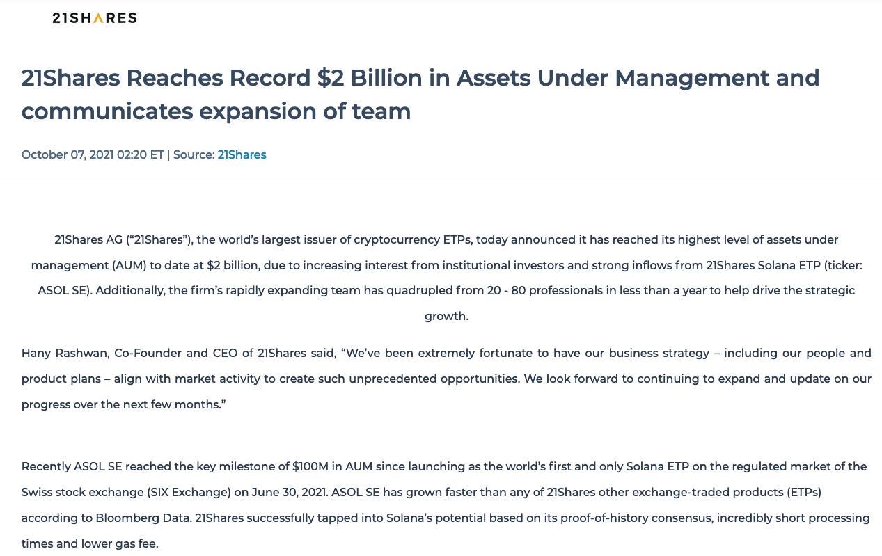 Podcast Conversation: Pioneering Crypto ETPs to $3B in assets in 3 years,  with 21Shares CEO Hany Rashwan