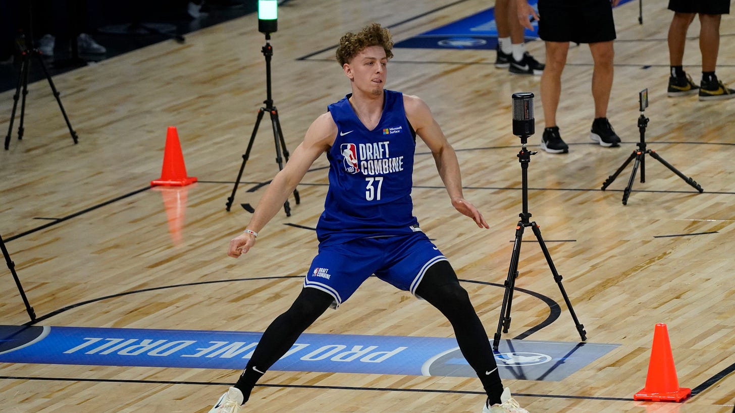 Santa Clara's Brandin Podziemski boosts his NBA draft stock at combine