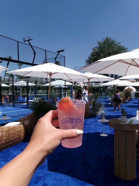 Behind the scenes at the Padel Up Coachella pop-up in Indio, CA