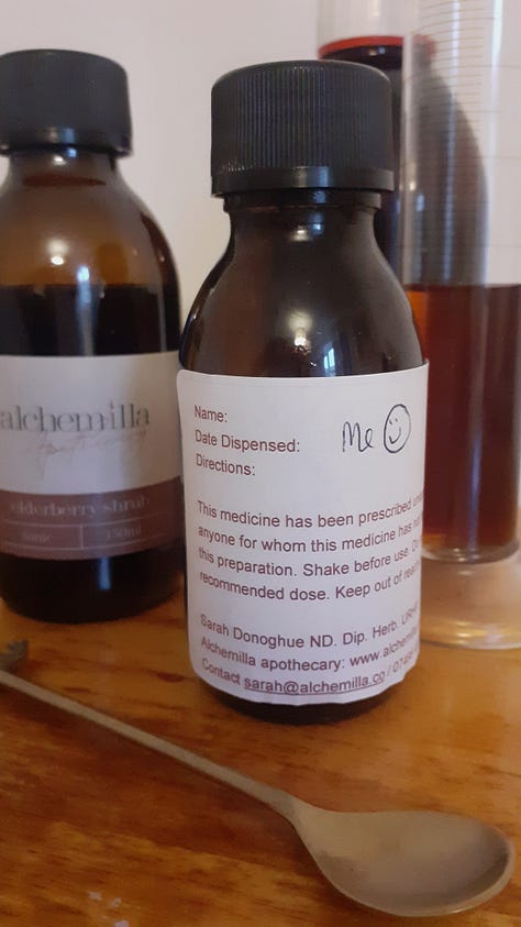 Golden turmeric digestive tea, nervine tincture, autumnal essential oils