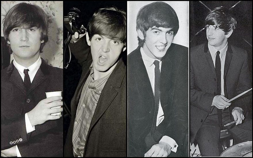 Photo of The Beatles, circa 1964