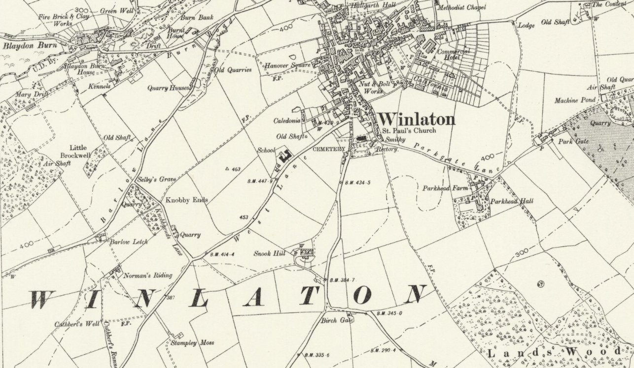 Map of Winlaton, 1895