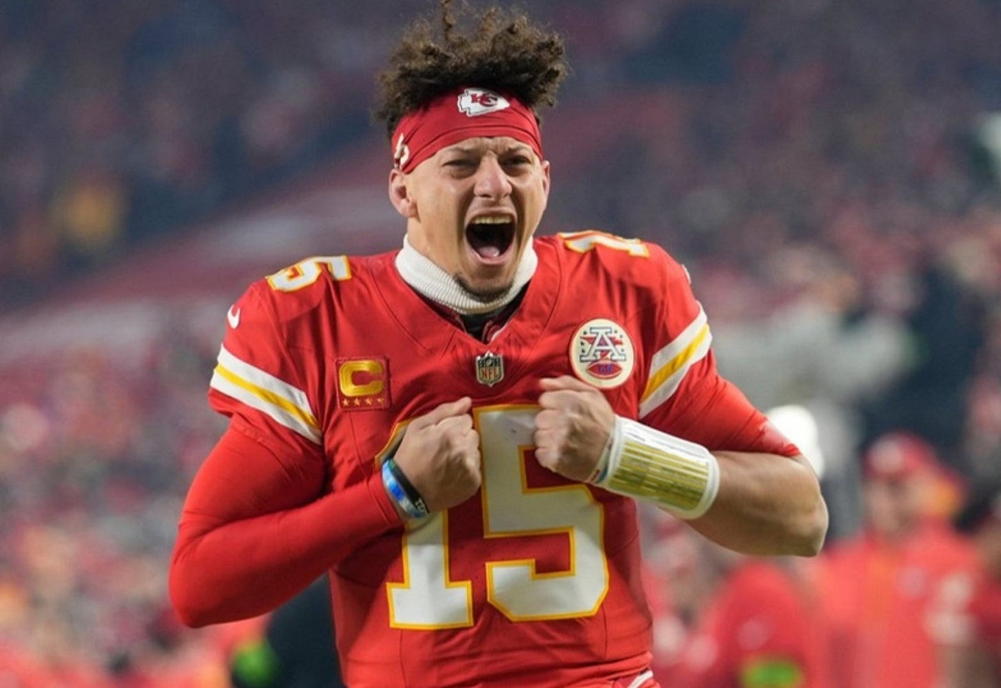 Patrick Mahomes jubelt Patrick Mahomes jubelt