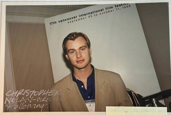 Christopher Nolan's directorial debut Following at VIFF 1998
