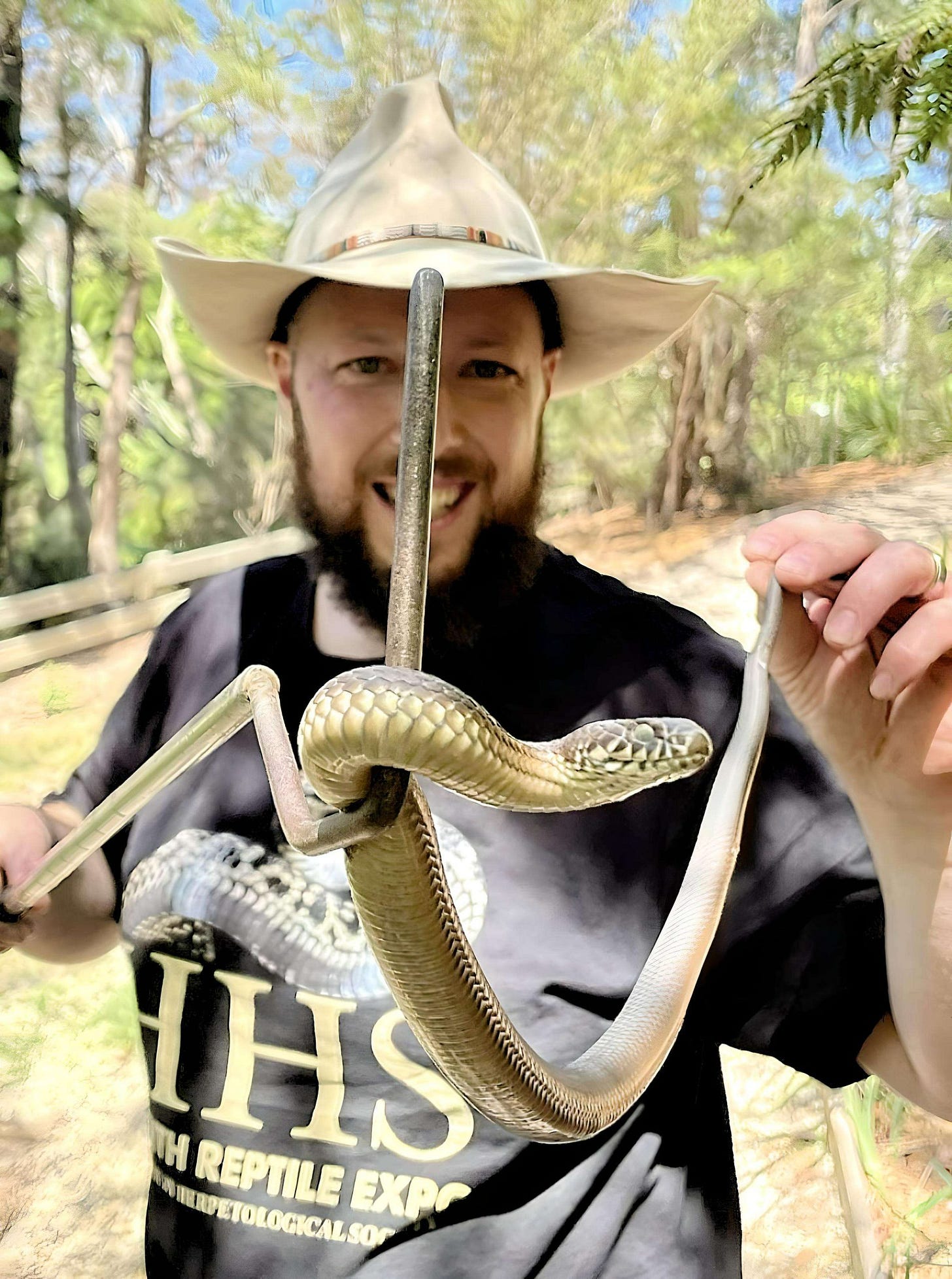 Troy the reptile bloke with a snake Troy the reptile bloke with a snake