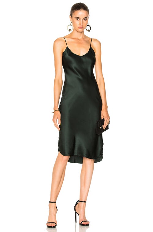 NILI LOTAN for FWRD Short Cami Dress in Pine Green | FWRD NILI LOTAN for FWRD Short Cami Dress in Pine Green | FWRD