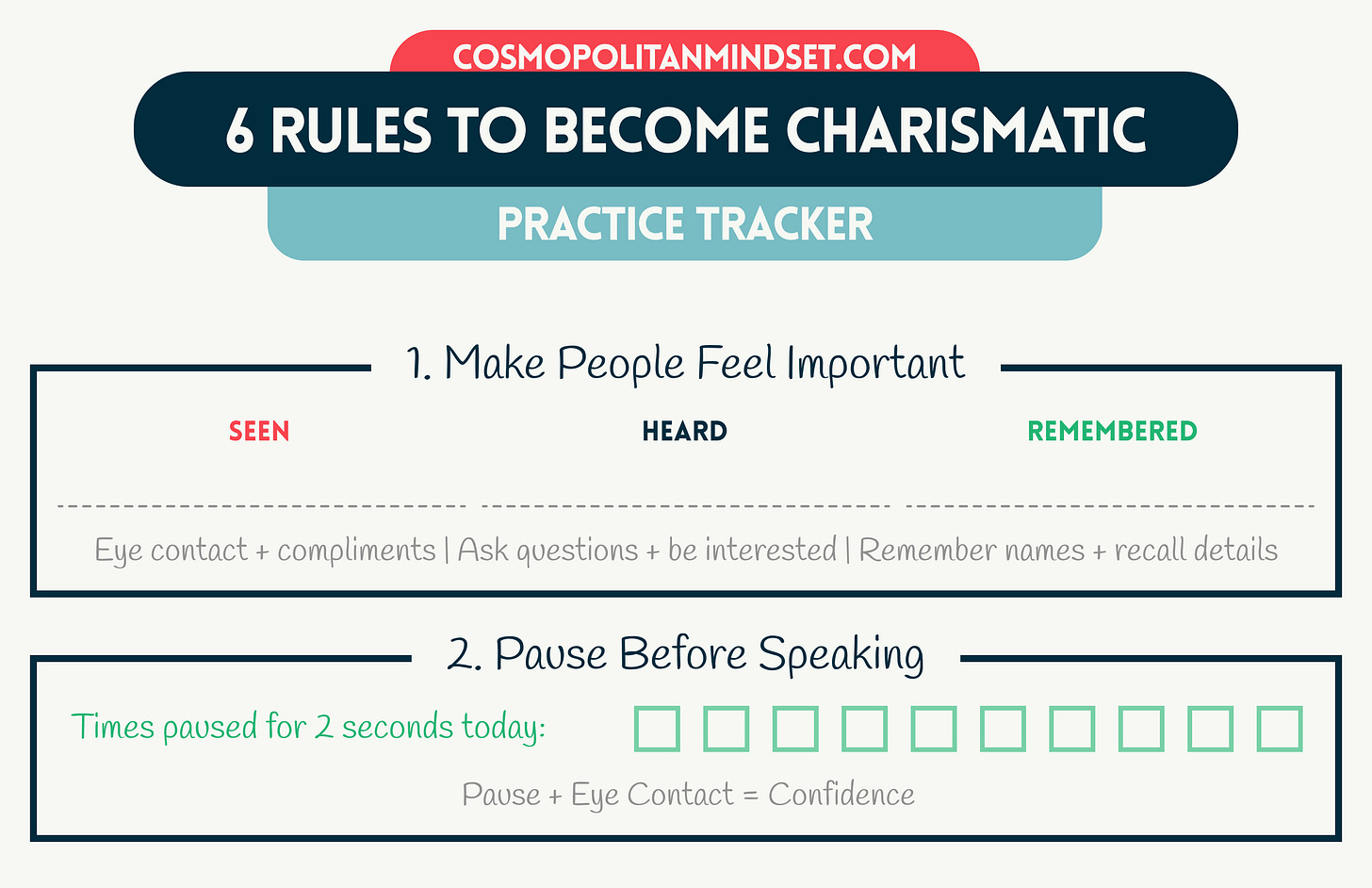 6 Rules to Become Charismatic — Preview