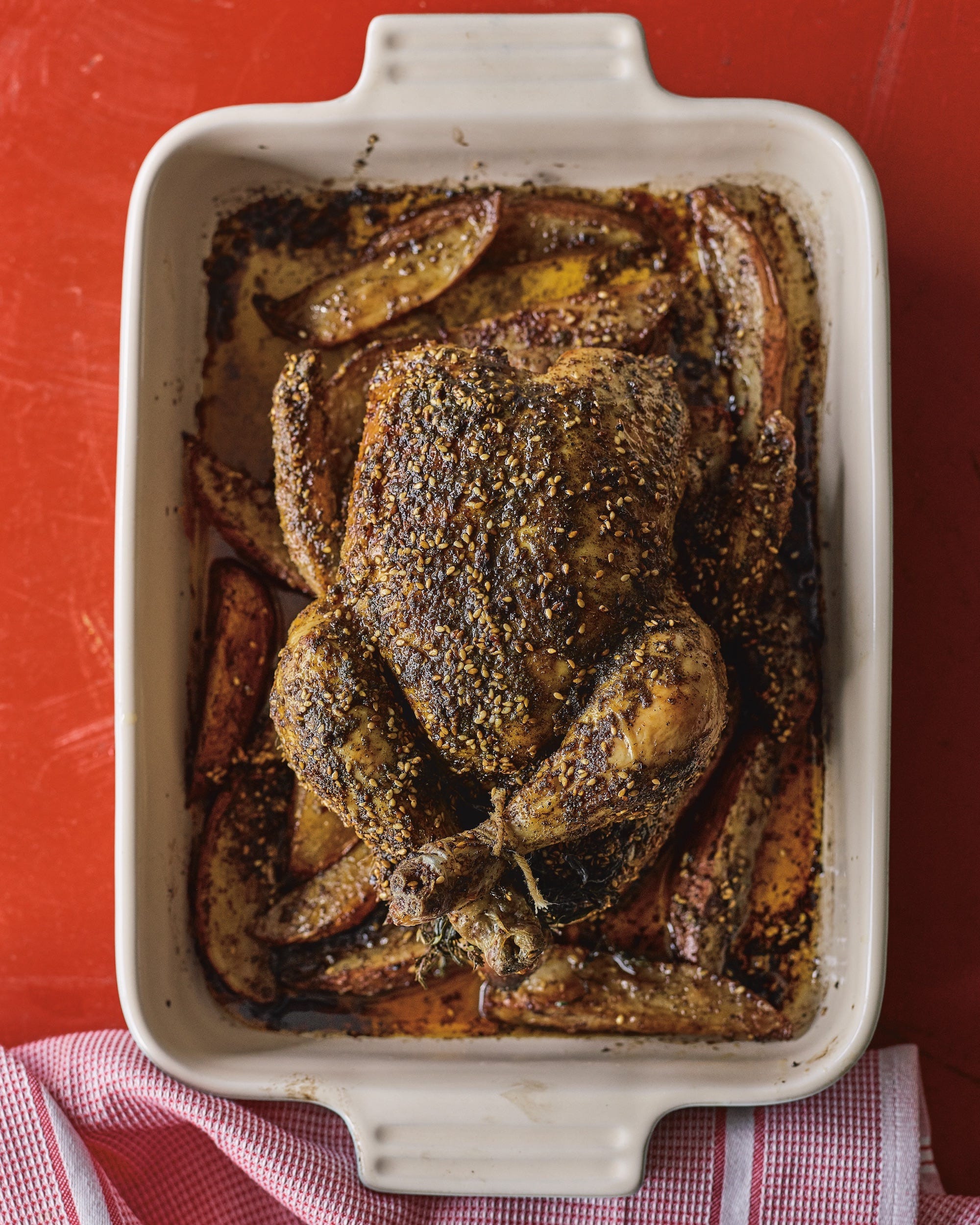 Za’atar Roasted Chicken over Sumac Potatoes