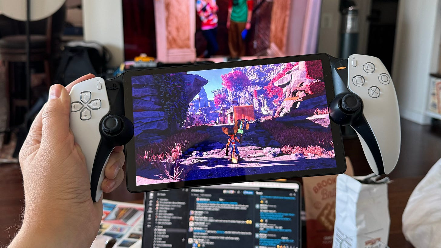 PlayStation Portal in hand PlayStation Portal in hand