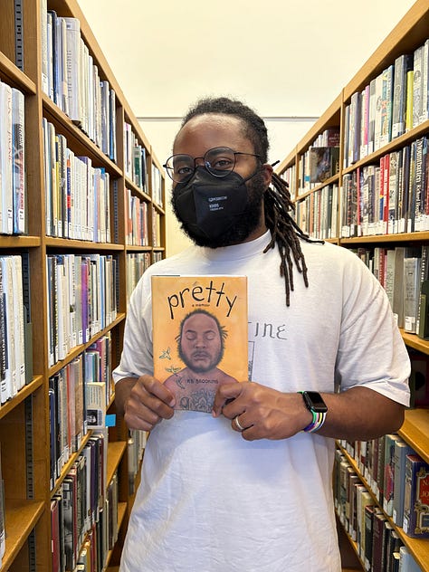 Kb holding PRETTY at Berkeley Public Library, San Francisco Public Library, and Oakland Public Library.
