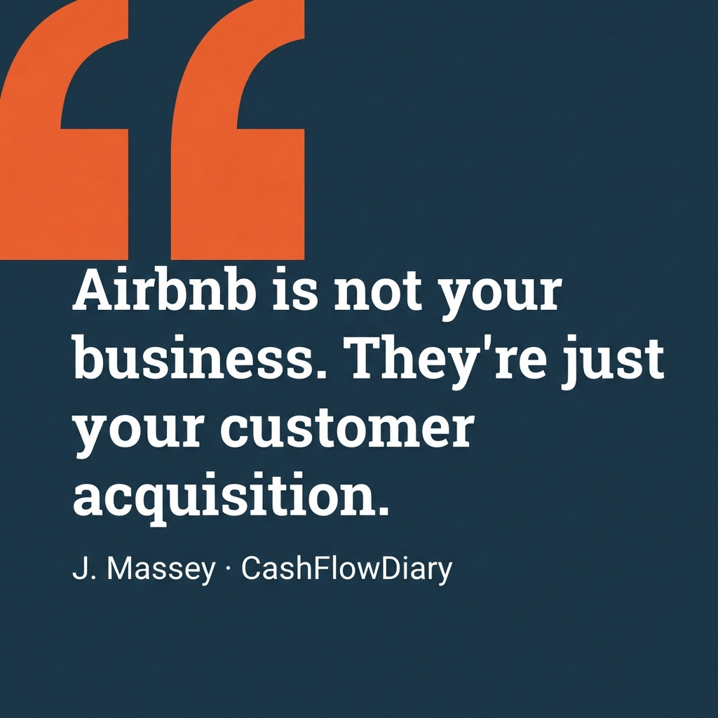Airbnb is not your business. They're just your customer acquisition channel.