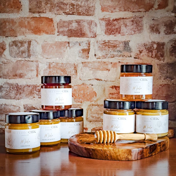 Bees making honey