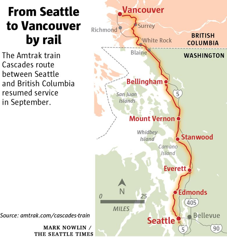 What it's like on Amtrak Cascades — and how to spend 24-ish hours in  Vancouver | The Seattle Times
