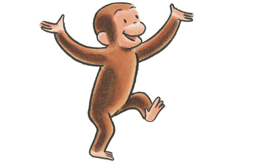 Curious George — who was originally named Fifi — turns 75 this year. Despite some dated themes (we're looking at you, Man with the Yellow Hat) George is now a multimillion-dollar franchise. Margaret Rey says she and her husband had no idea what Curious George would become. "We loved monkeys and just wrote a book about a monkey," she said. Curious George — who was originally named Fifi — turns 75 this year. Despite some dated themes (we're looking at you, Man with the Yellow Hat) George is now a multimillion-dollar franchise. Margaret Rey says she and her husband had no idea what Curious George would become. "We loved monkeys and just wrote a book about a monkey," she said.