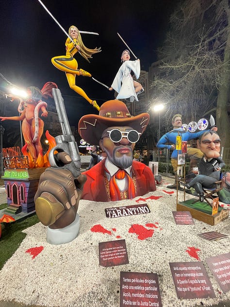 Various sculptures for the Fallas festival