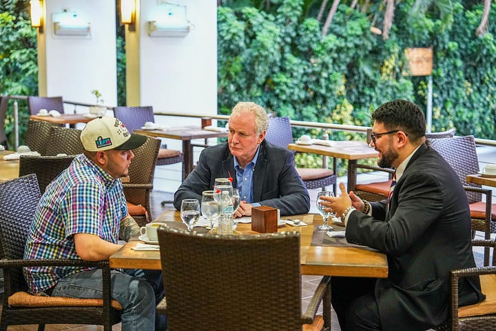 Photos of the same meeting, released by President Bukele