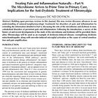 Microbial Basis of Fibromyalgia and its AntiDysbiotic Treatment