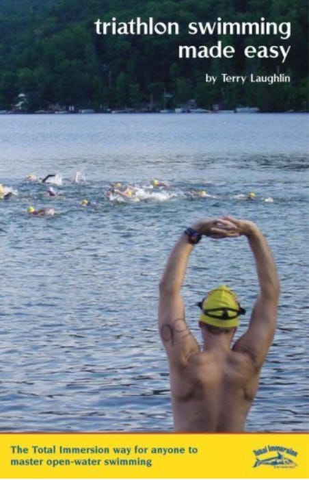 Book cover images of books about swimming