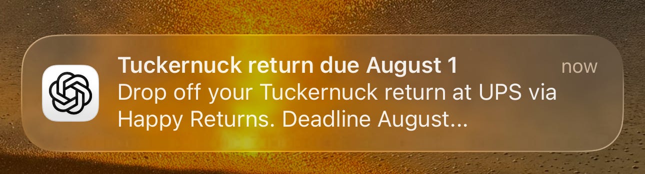 Drop-off reminder