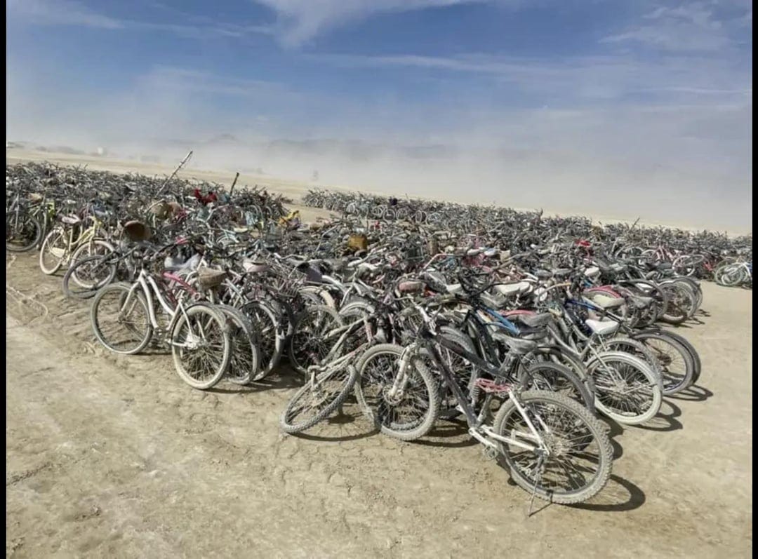 Bikes left at Burning Man : r/bicycling