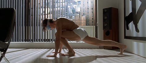 American Psycho film stills showing office interior