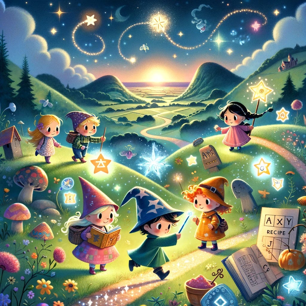 Five friends go on an adventure in the magical land of Numberella