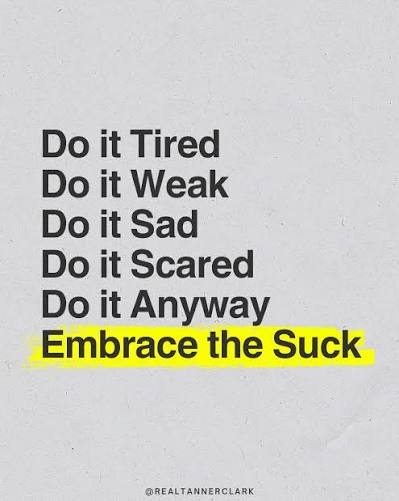 Embrace the Suck! 5 things that aren't fun but will change your life. (PS comment “BREAK” to grab a free Break the Algorithm guide for you and the people in your life) : Second Language Strategies Embrace the Suck! 5 things that aren't fun but will change your life. (PS comment “BREAK” to grab a free Break the Algorithm guide for you and the people in your life) : Second Language Strategies