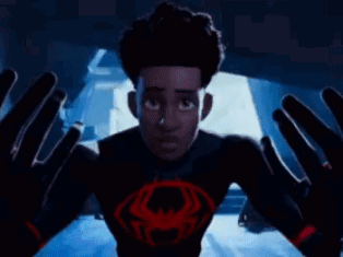 Spiderverse Spidermam GIF - Spiderverse Spidermam Run away ...