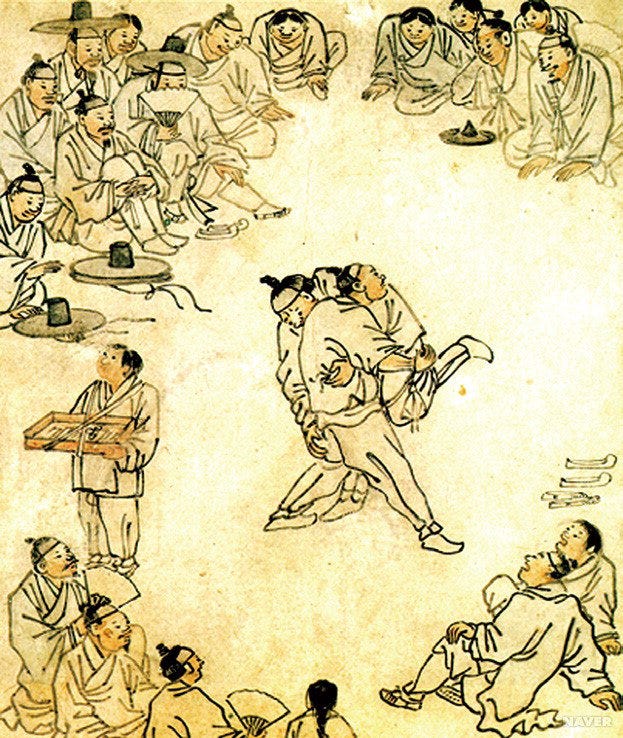 김홍도 "씨름"