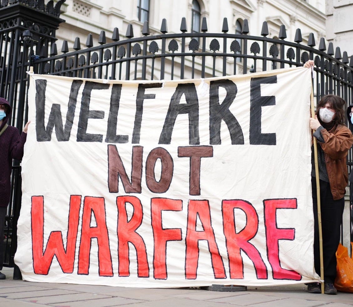 Welfare not Warfare for Red Review, Socialist Action Journal Welfare not Warfare for Red Review, Socialist Action Journal