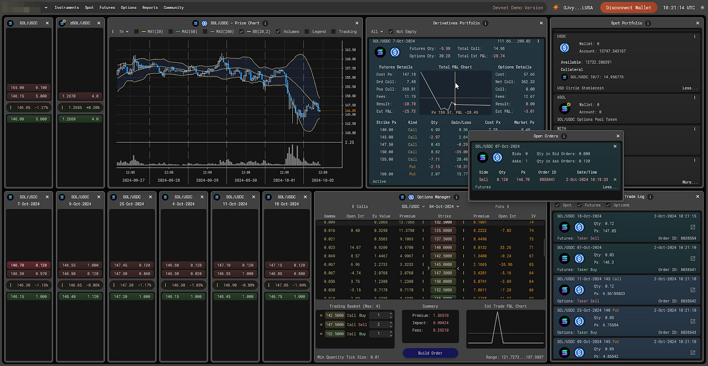 Preview of the Deriverse Testnet Frontend