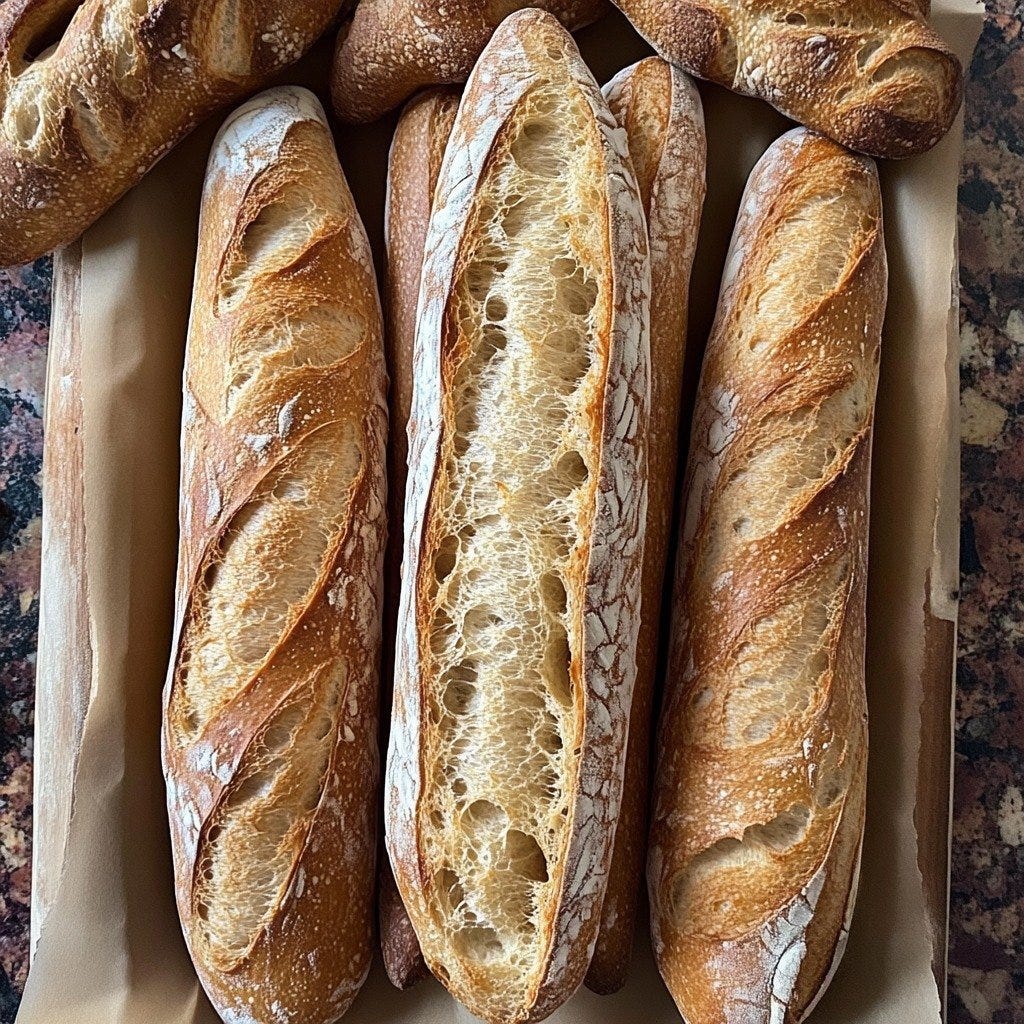 Artisan Sourdough Baguettes Crusty Airy and Bakery Style At Home