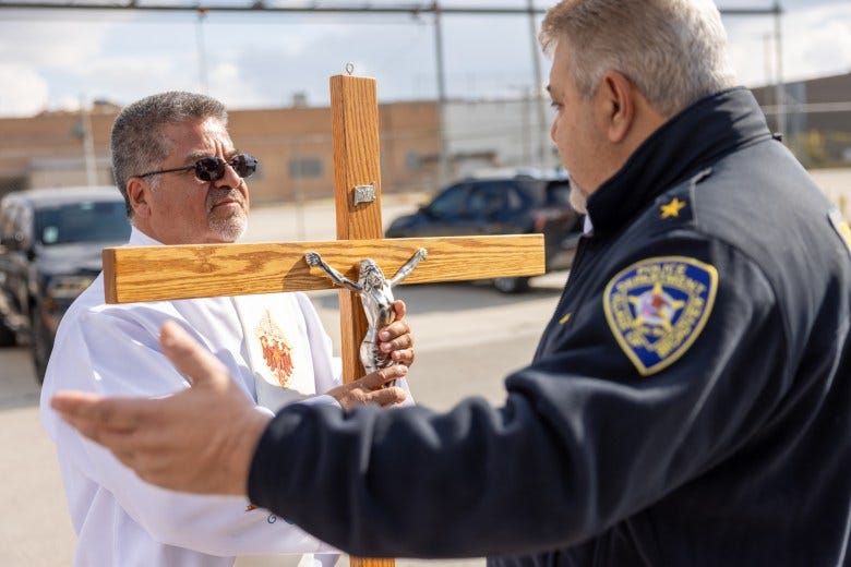 Faith Leaders Again Denied Entry To Broadview ICE Facility, Hold Mass  Outside Anyway